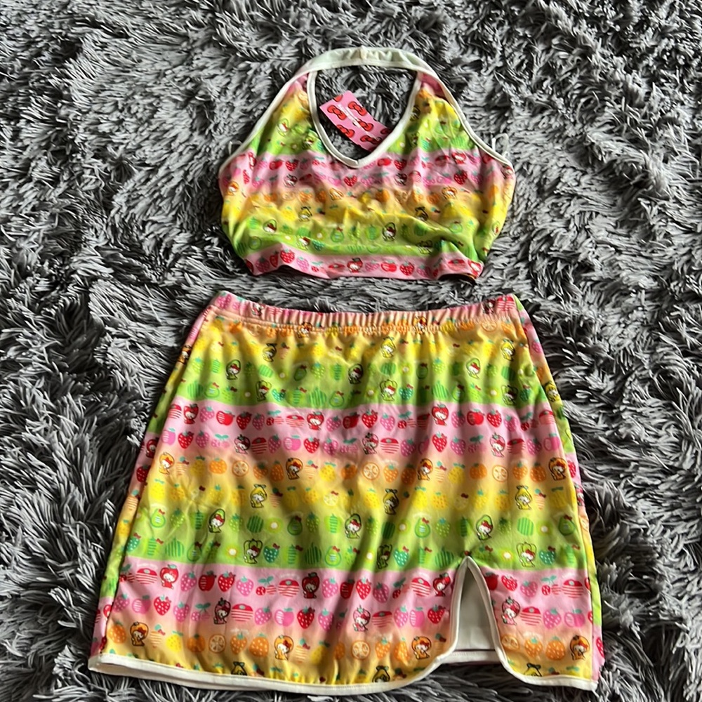 Shein x Hello Kitty skirt and top set